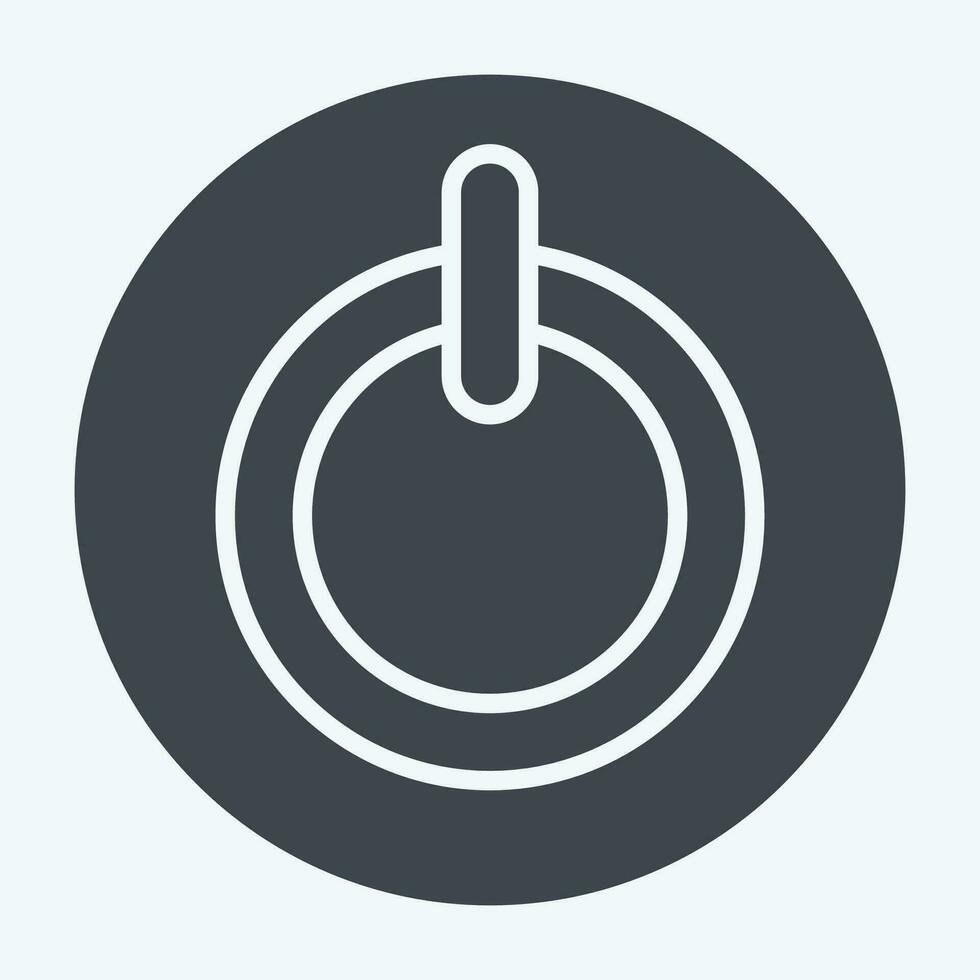 Icon Power Button. related to Air Conditioning symbol. glyph style. simple design editable. simple illustration vector