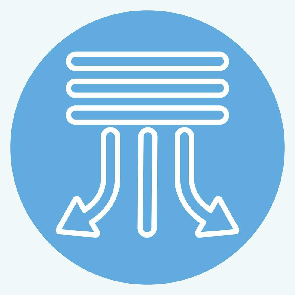 Icon Swing. related to Air Conditioning symbol. blue eyes style. simple design editable. simple illustration vector