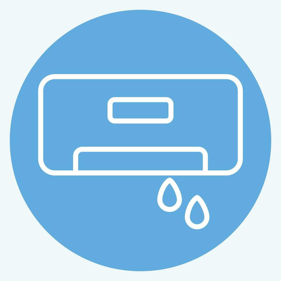 Icon Air Conditioning Water. related to Air Conditioning symbol. blue eyes style. simple design editable. simple illustration vector