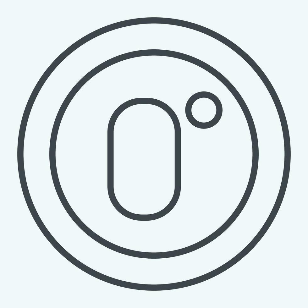Icon Zero Point. related to Air Conditioning symbol. line style. simple design editable. simple illustration vector