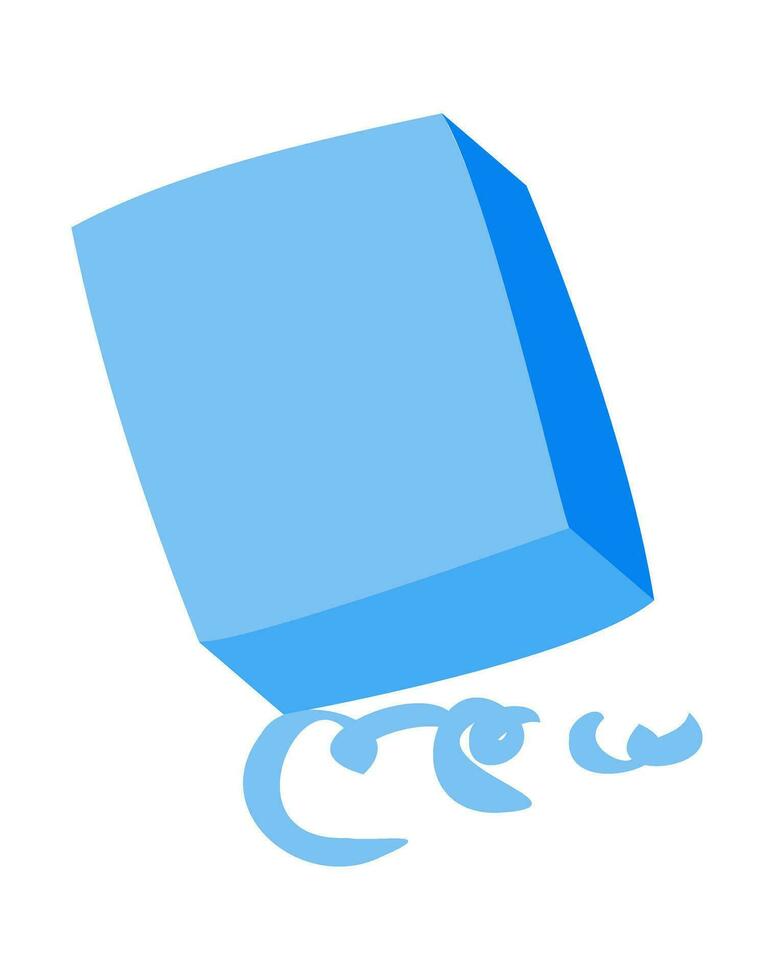 Rubber eraser doodle icon vector illustration isolated