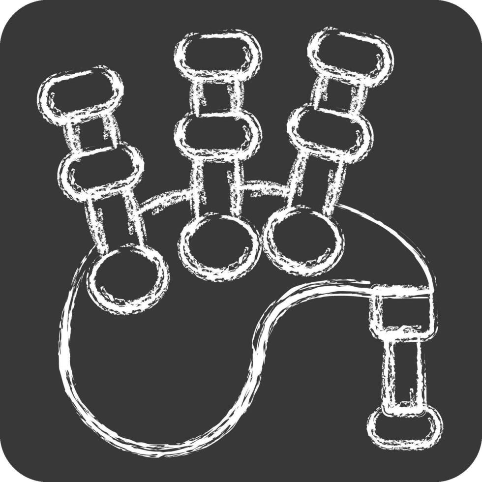 Icon Bagpipes. related to Celtic symbol. chalk Style. simple design editable. simple illustration vector