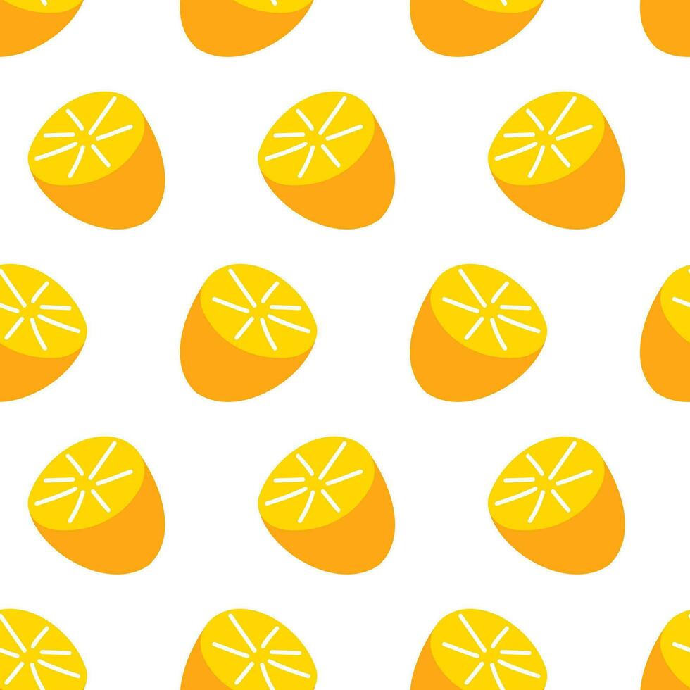 Orange doodle seamless pattern vector illustration isolated