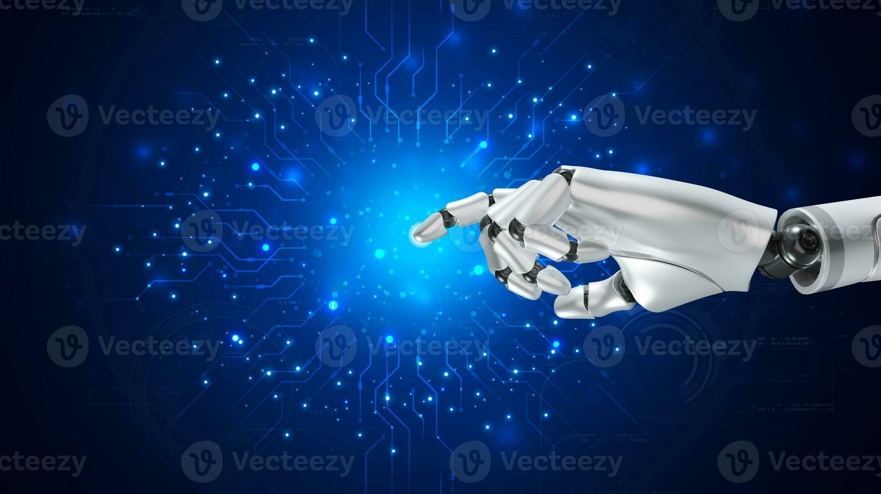 Robot are assistant  for provide access to data growth of business in online network, Robot application and global connection, AI, Artificial intelligence. photo