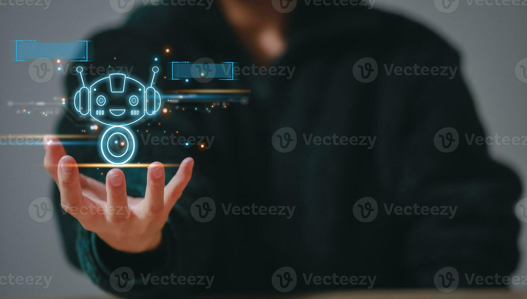 Chatbot are assistant conversation for provide access to data growth of business in online network, Robot application and global connection, AI, Artificial intelligence. photo