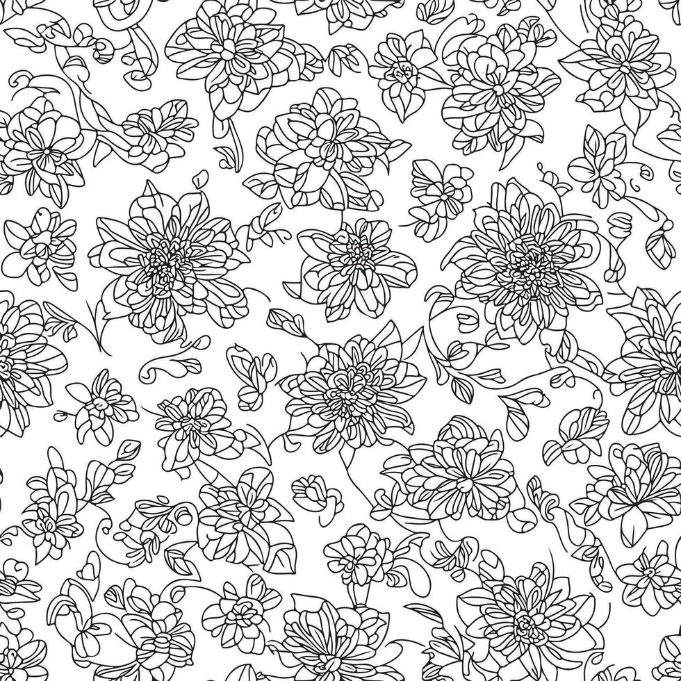 Floral seamless pattern. Diagonal flower lines pattern background. Flat abstract flower lines pattern. Straight stripes texture background. Line pattern Vector illustration background.