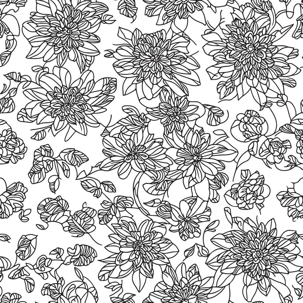 Floral seamless pattern. Diagonal flower lines pattern background. Flat abstract flower lines pattern. Straight stripes texture background. Line pattern Vector illustration background.