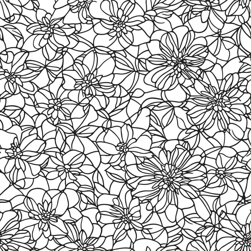 Floral seamless pattern. Diagonal flower lines pattern background. Flat abstract flower lines pattern. Straight stripes texture background. Line pattern Vector illustration background.