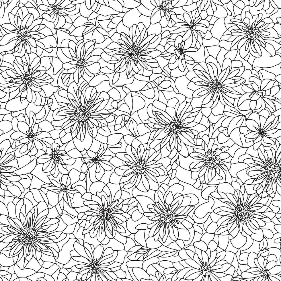 Floral seamless pattern. Diagonal flower lines pattern background. Flat