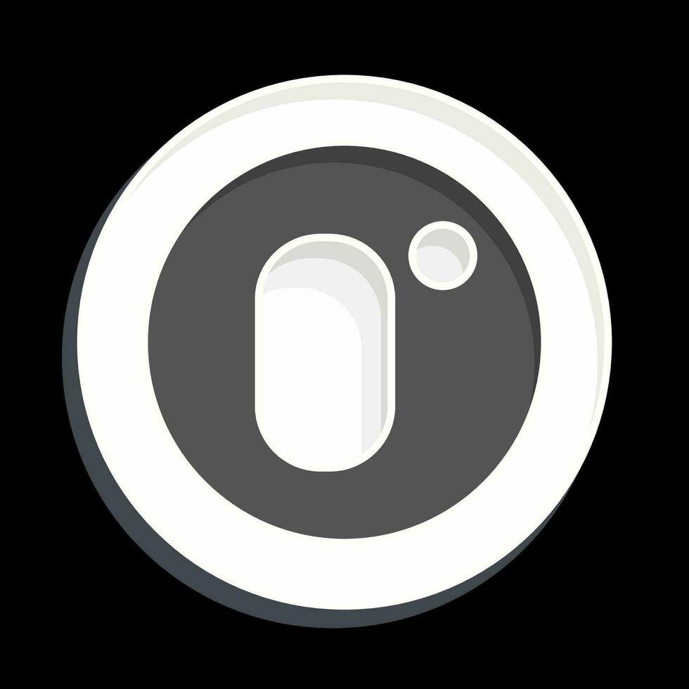 Icon Zero Point. related to Air Conditioning symbol. glossy style. simple design editable. simple illustration vector