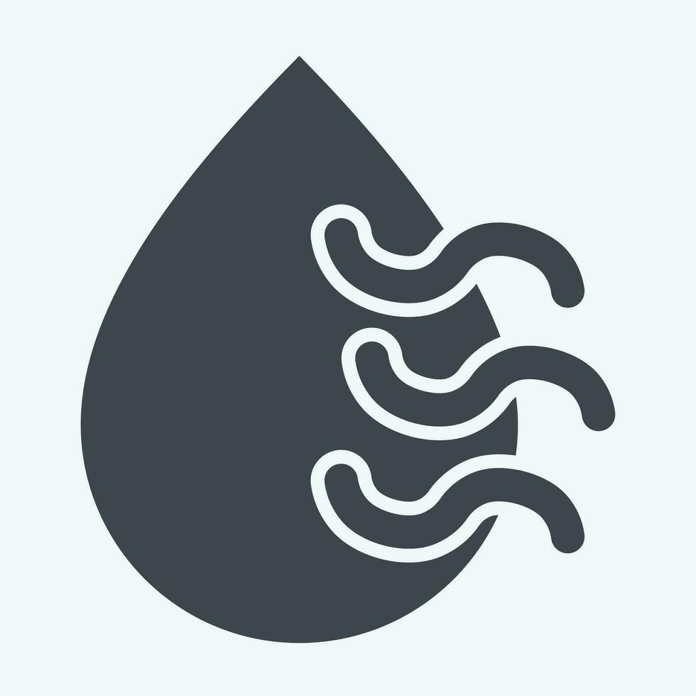 Icon Dry. related to Air Conditioning symbol. glyph style. simple design editable. simple illustration vector