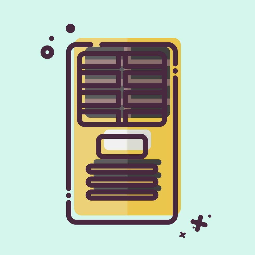 Icon Free Standing. related to Air Conditioning symbol. MBE style. simple design editable. simple illustration vector