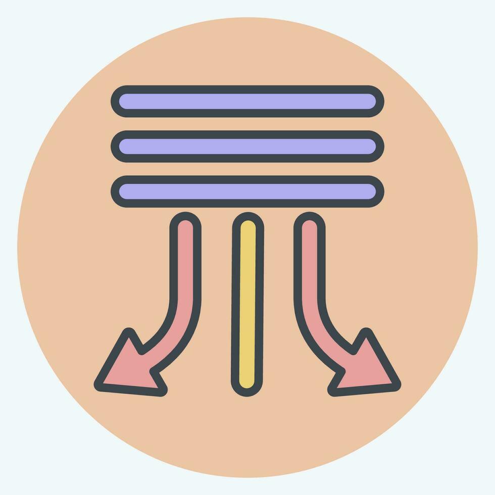 Icon Swing. related to Air Conditioning symbol. color mate style. simple design editable. simple illustration vector