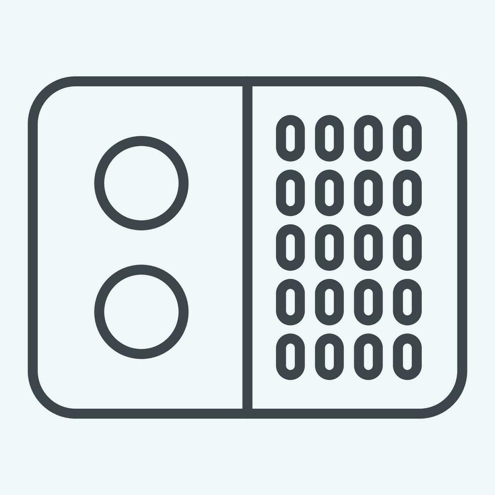 Icon Panel. related to Air Conditioning symbol. line style. simple design editable. simple illustration vector