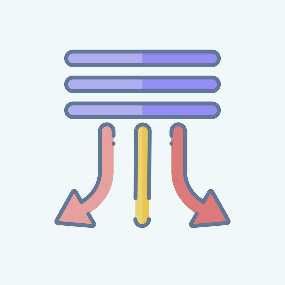 Icon Swing. related to Air Conditioning symbol. doodle style. simple design editable. simple illustration vector