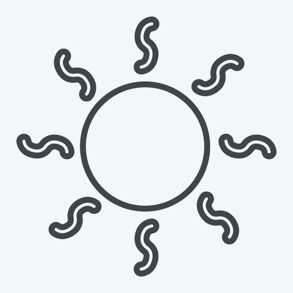 Icon Heating. related to Air Conditioning symbol. line style. simple design editable. simple illustration vector