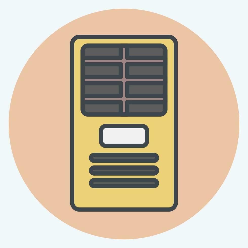 Icon Free Standing. related to Air Conditioning symbol. color mate style. simple design editable. simple illustration vector