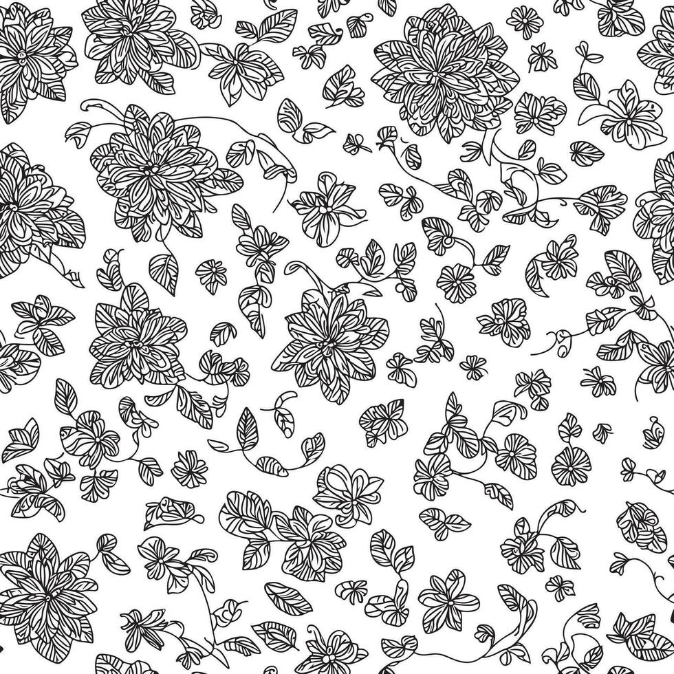 floral sin costura modelo. diagonal flor líneas modelo antecedentes. plano resumen flor líneas modelo. Derecho rayas textura antecedentes. línea modelo vector ilustración antecedentes.