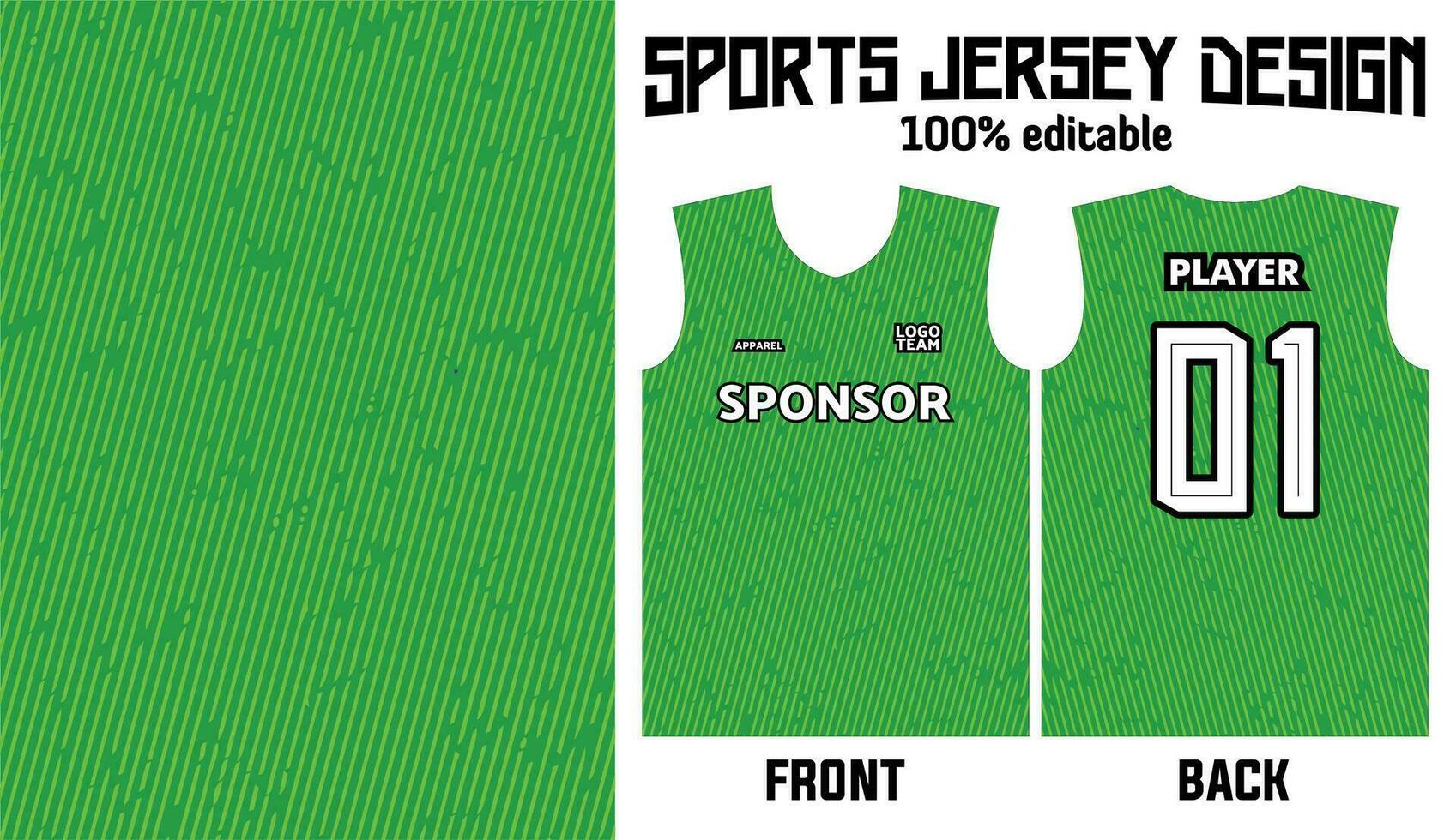 Abstract green background jersey design for sport uniform vector
