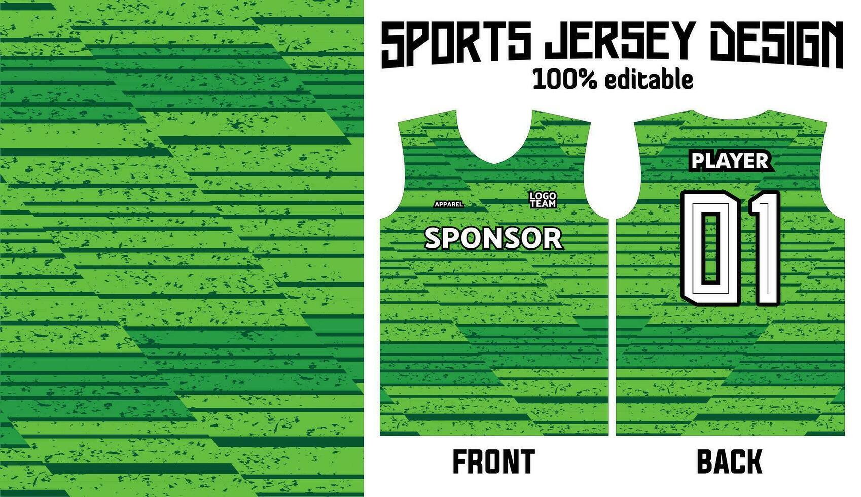 Abstract green background jersey design for sport uniform vector