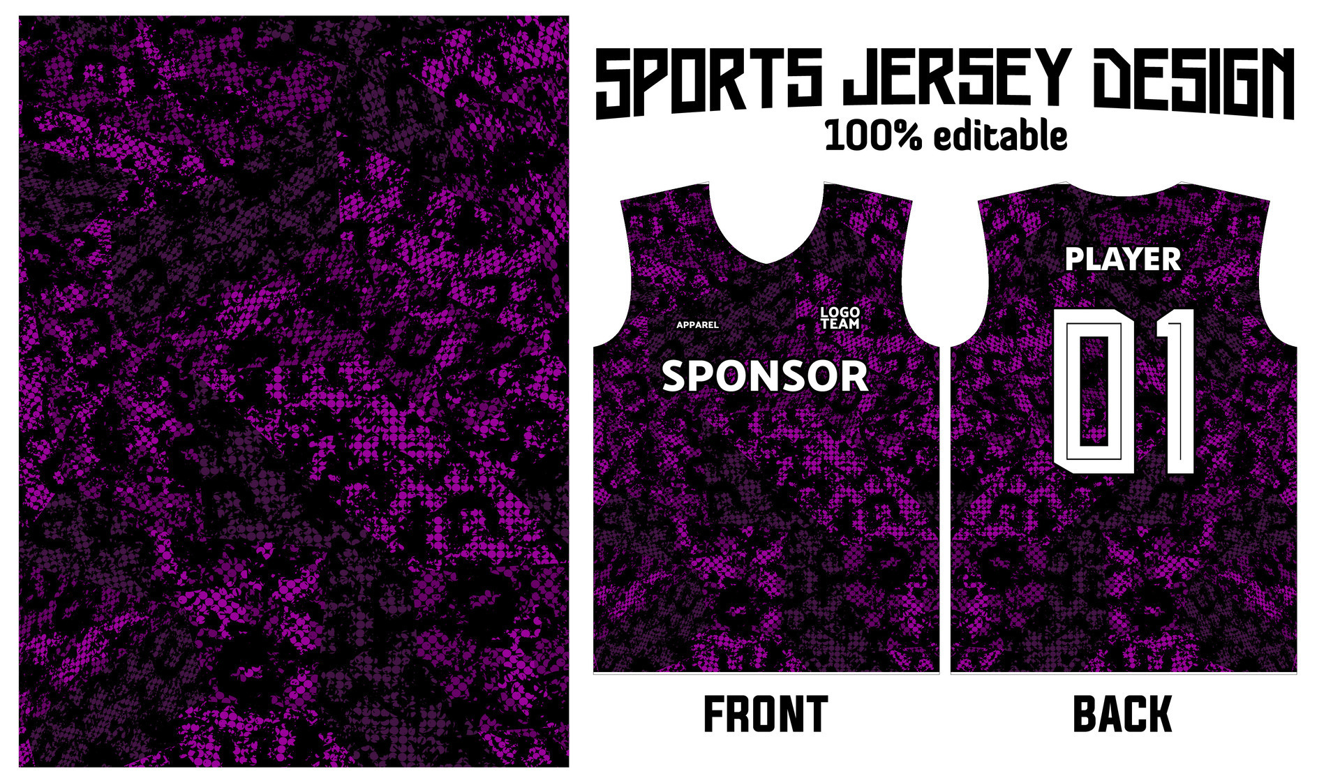 purple background jersey design for sport uniform 25389523 Vector Art
