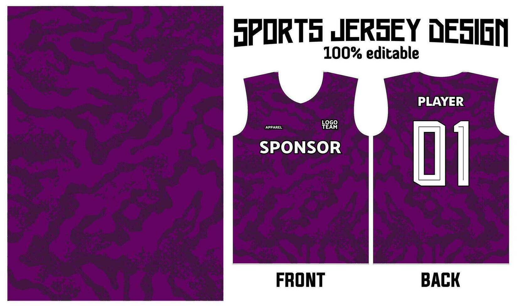purple background jersey design for sport uniform vector