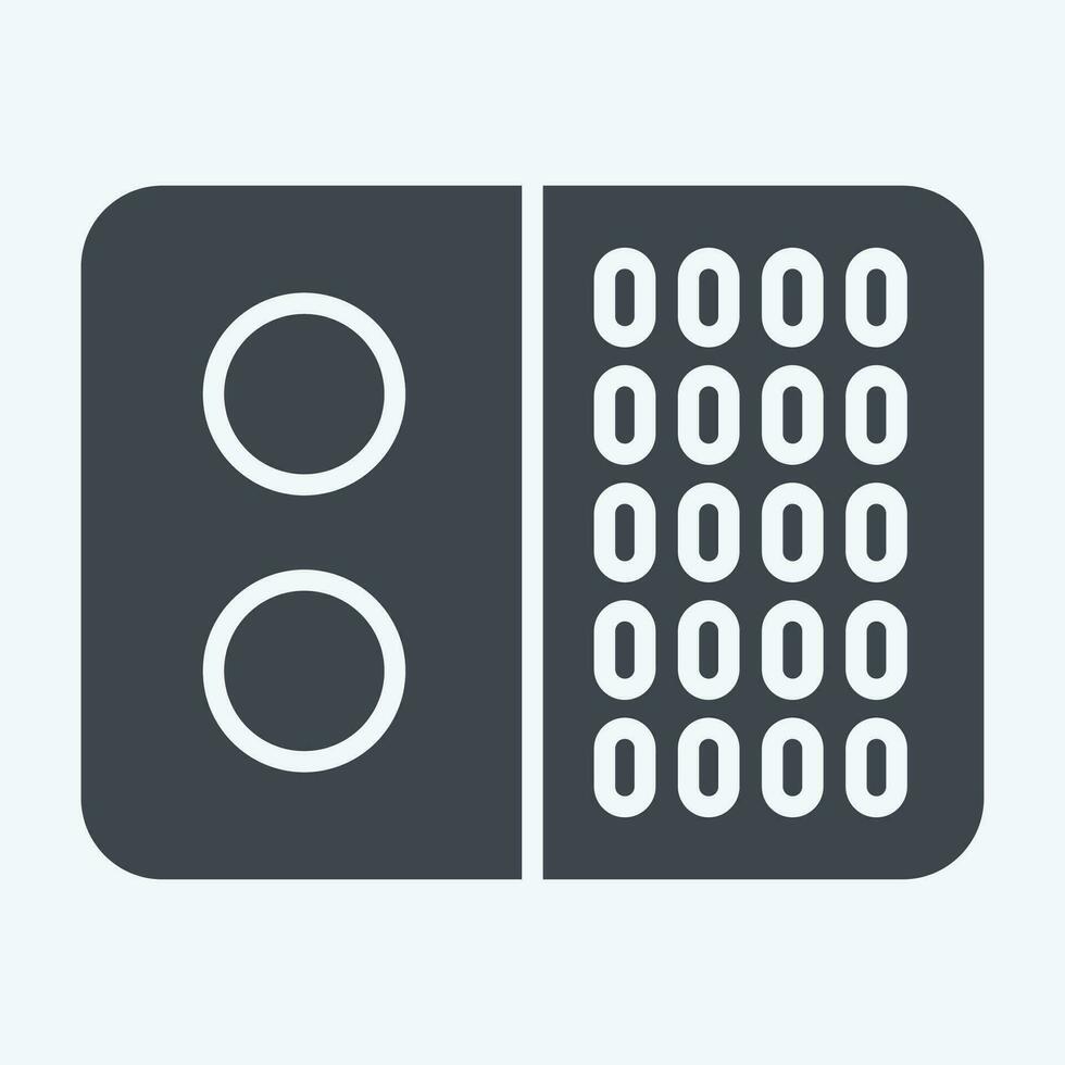 Icon Panel. related to Air Conditioning symbol. glyph style. simple design editable. simple illustration vector
