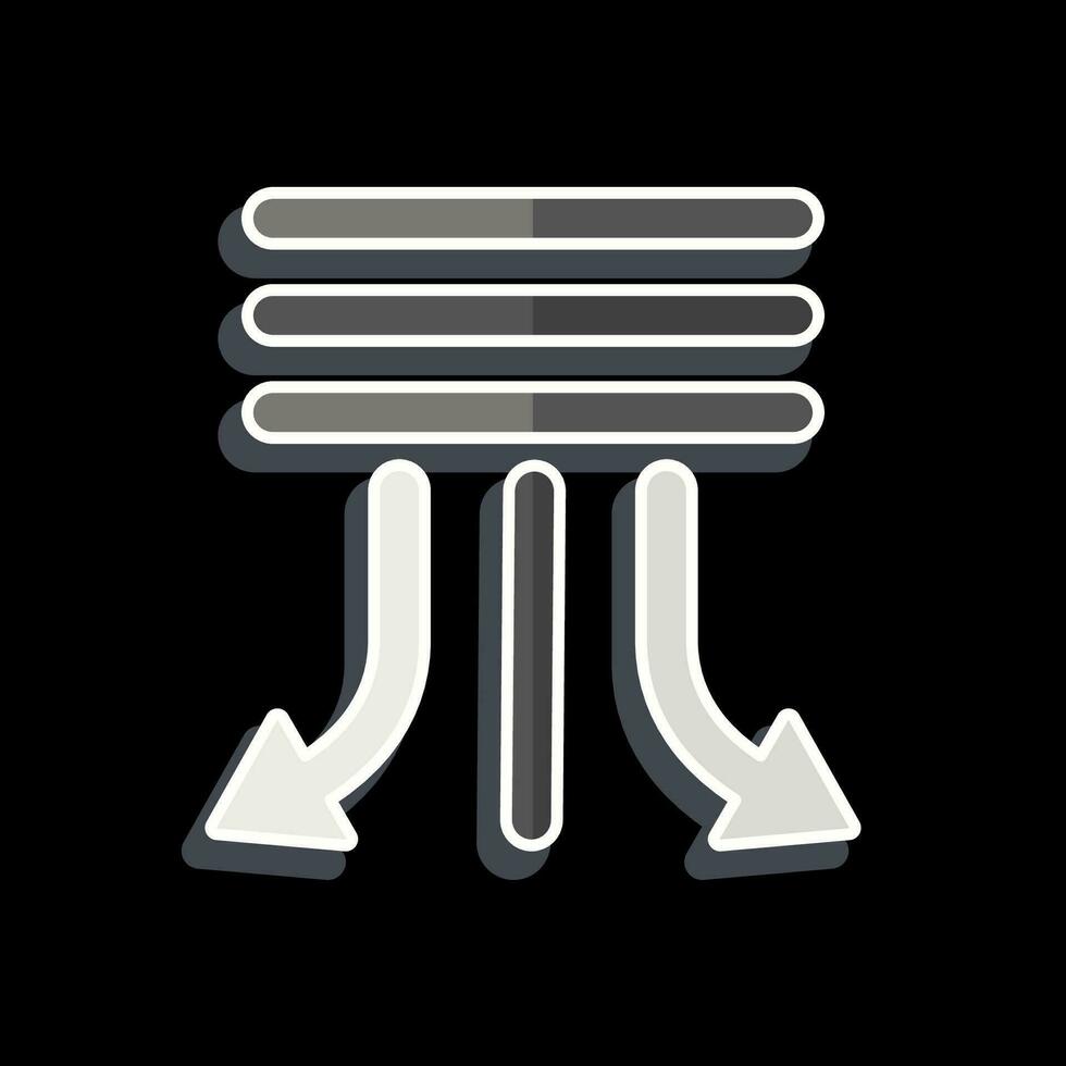 Icon Swing. related to Air Conditioning symbol. glossy style. simple design editable. simple illustration vector