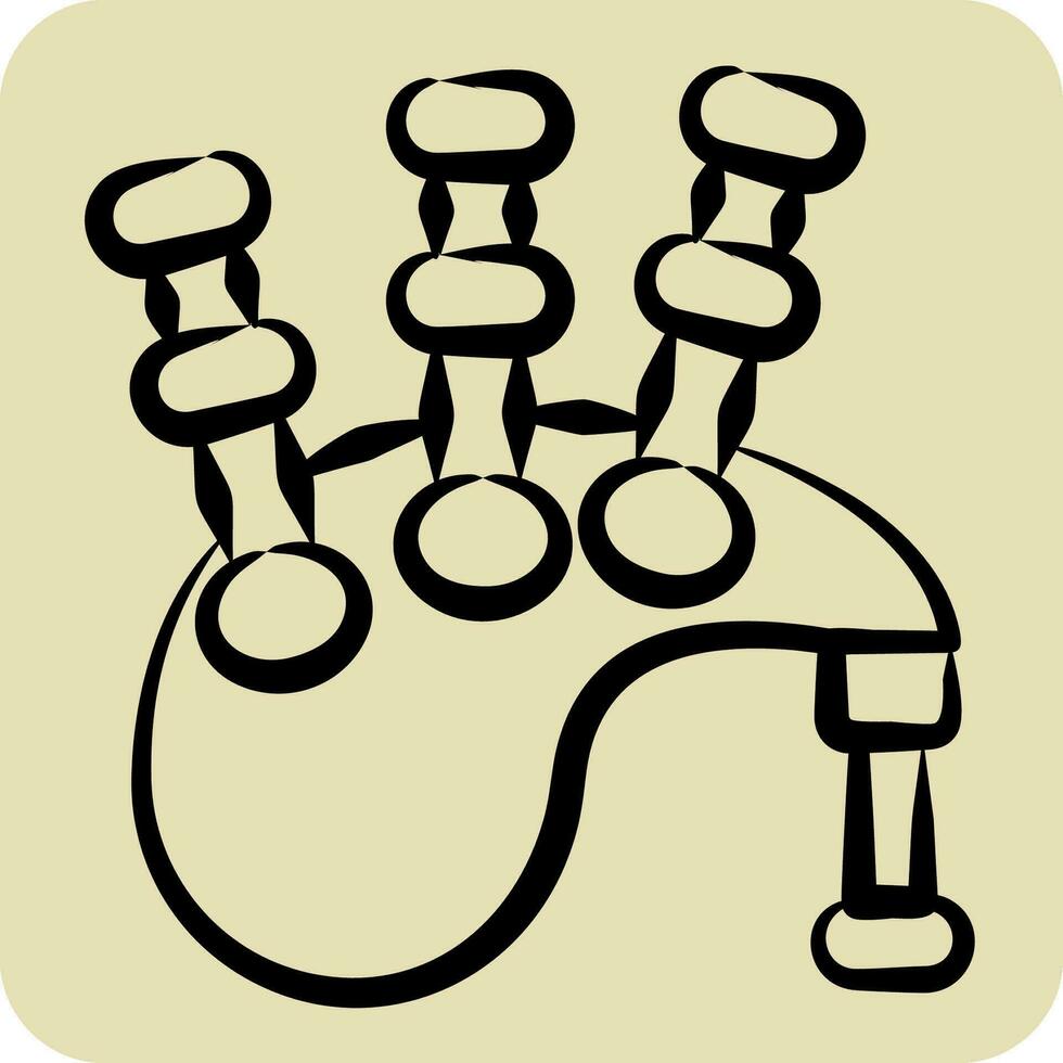 Icon Bagpipes. related to Celtic symbol. hand drawn style. simple design editable. simple illustration vector