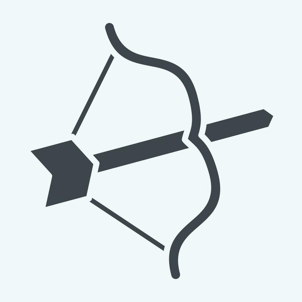 Icon Archery. related to Celtic symbol. glyph style. simple design editable. simple illustration vector