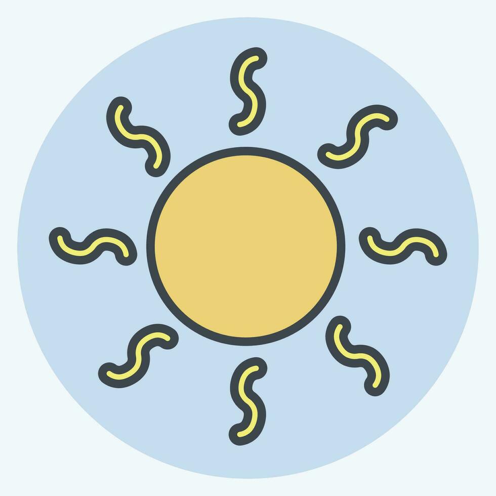 Icon Heating. related to Air Conditioning symbol. color mate style. simple design editable. simple illustration vector