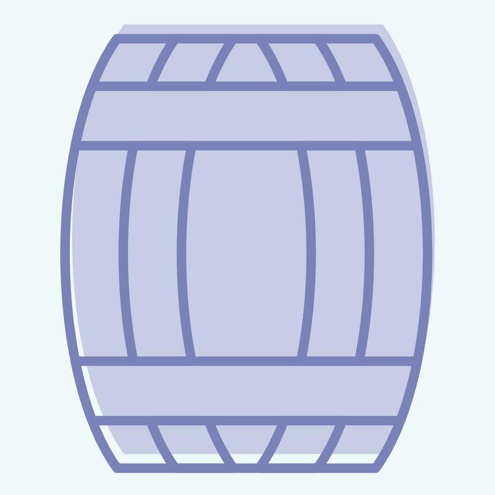 Icon Barrel. related to Celtic symbol. two tone style. simple design editable. simple illustration vector