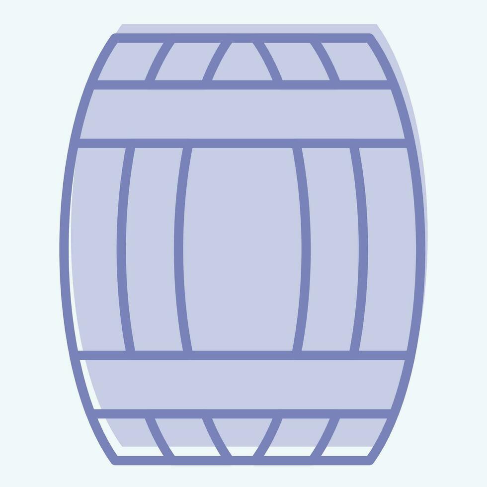 Icon Barrel. related to Celtic symbol. two tone style. simple design editable. simple illustration vector