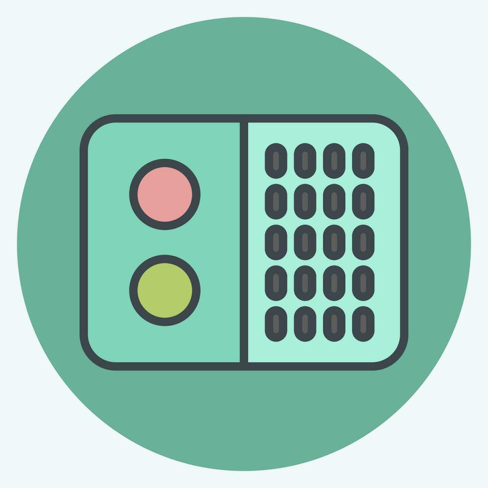 Icon Panel. related to Air Conditioning symbol. color mate style. simple design editable. simple illustration vector