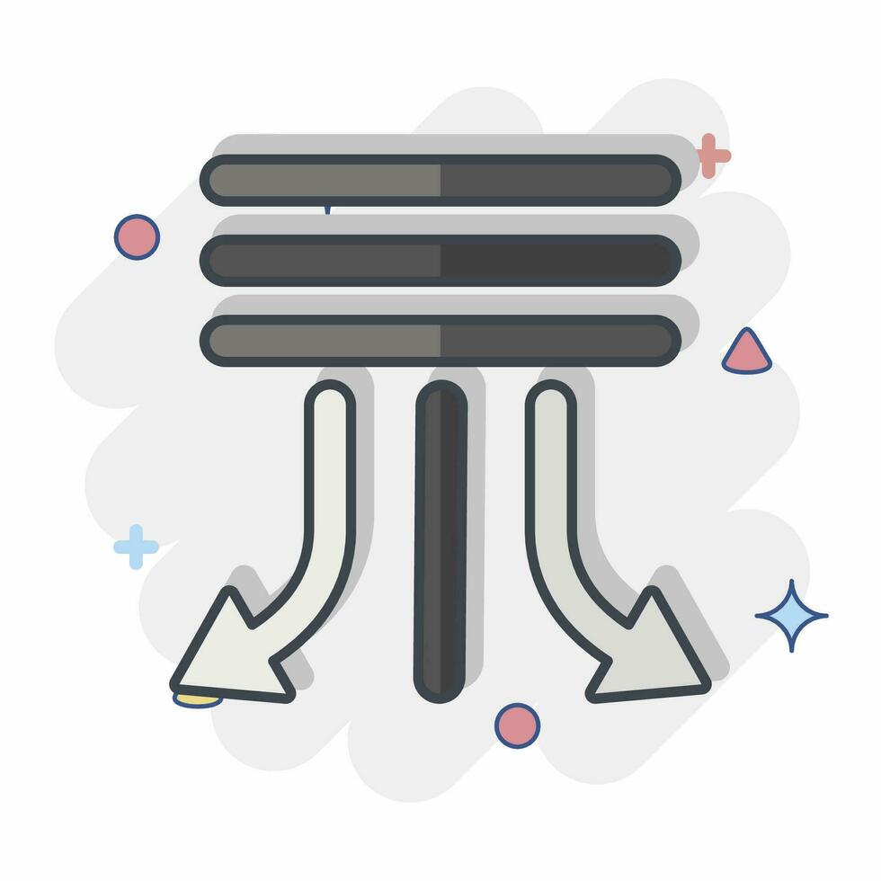 Icon Swing. related to Air Conditioning symbol. comic style. simple design editable. simple illustration vector