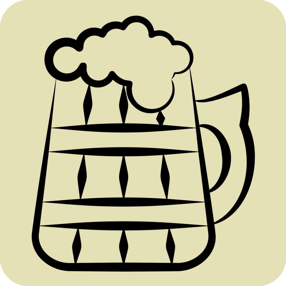 Icon Beer. related to Celtic symbol. hand drawn style. simple design editable. simple illustration vector