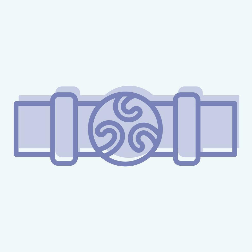 Icon Belt. related to Celtic symbol. two tone style. simple design editable. simple illustration vector
