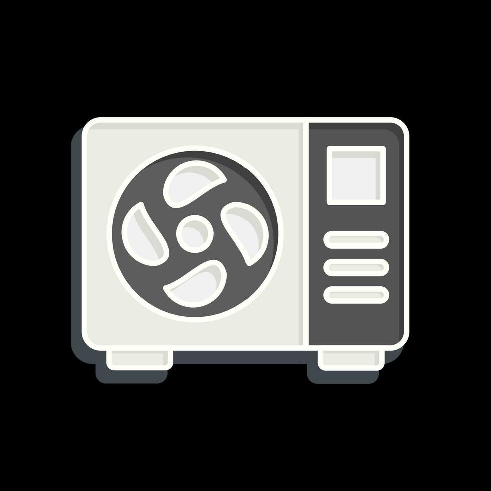 Icon Out Door Air. related to Air Conditioning symbol. glossy style. simple design editable. simple illustration vector