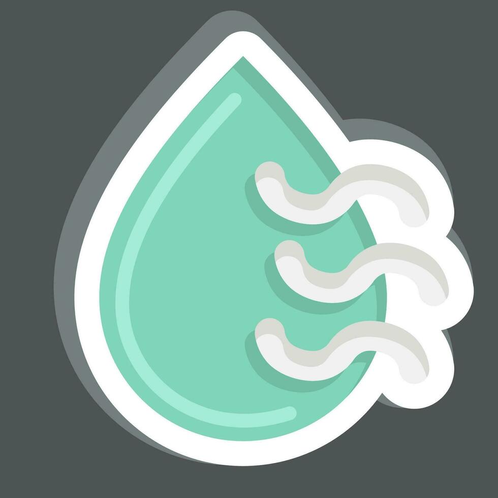 Sticker Dry. related to Air Conditioning symbol. simple design editable. simple illustration vector