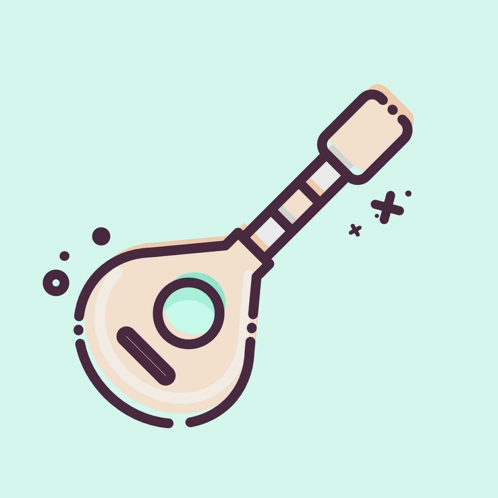 Icon Bouzouki. related to Celtic symbol. MBE style. simple design editable. simple illustration vector