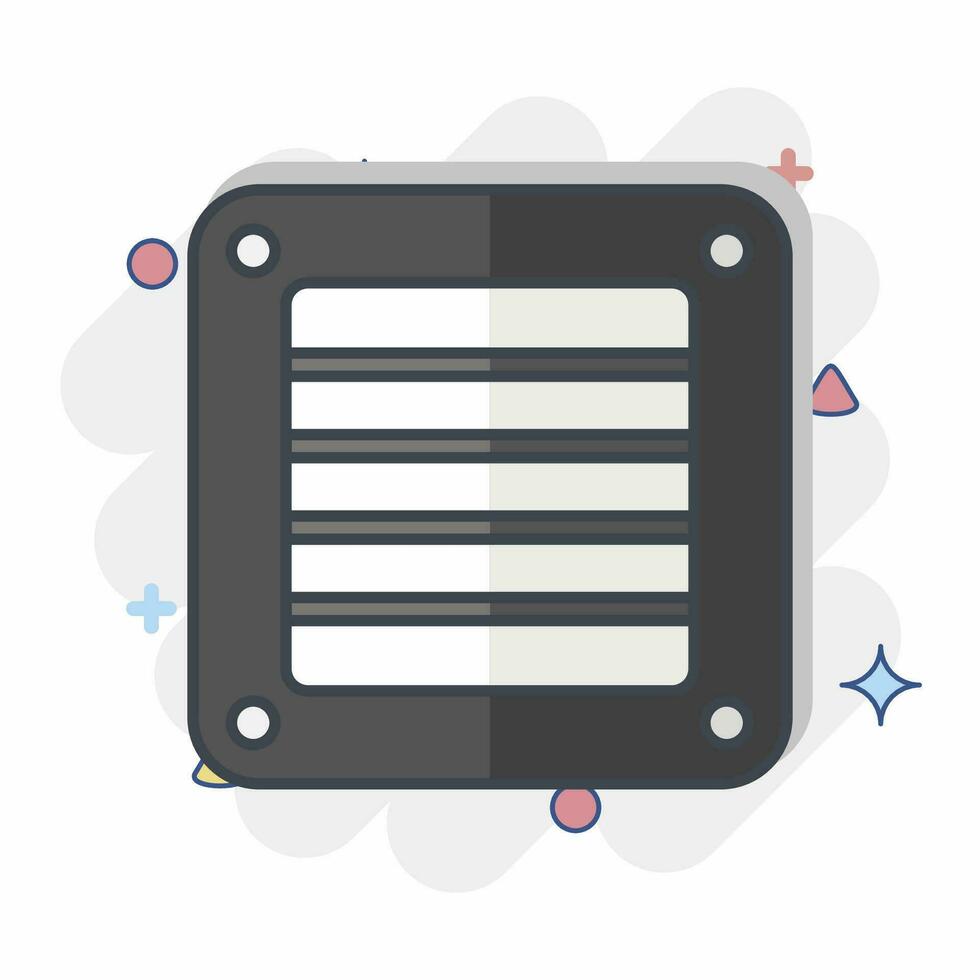 Icon Window Fan. related to Air Conditioning symbol. comic style. simple design editable. simple illustration vector