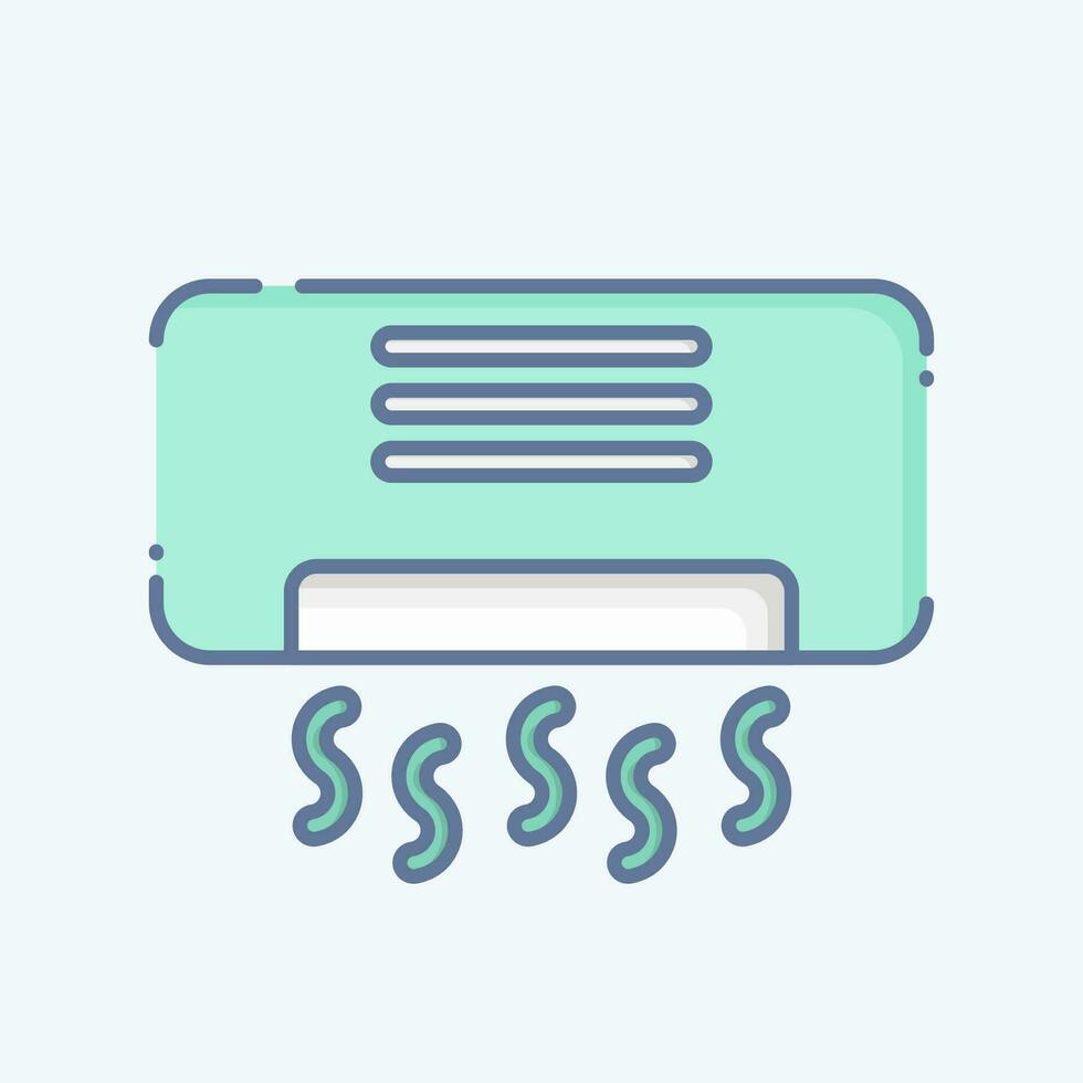 Icon Air Conditioning. related to Air Conditioning symbol. doodle style. simple design editable. simple illustration vector