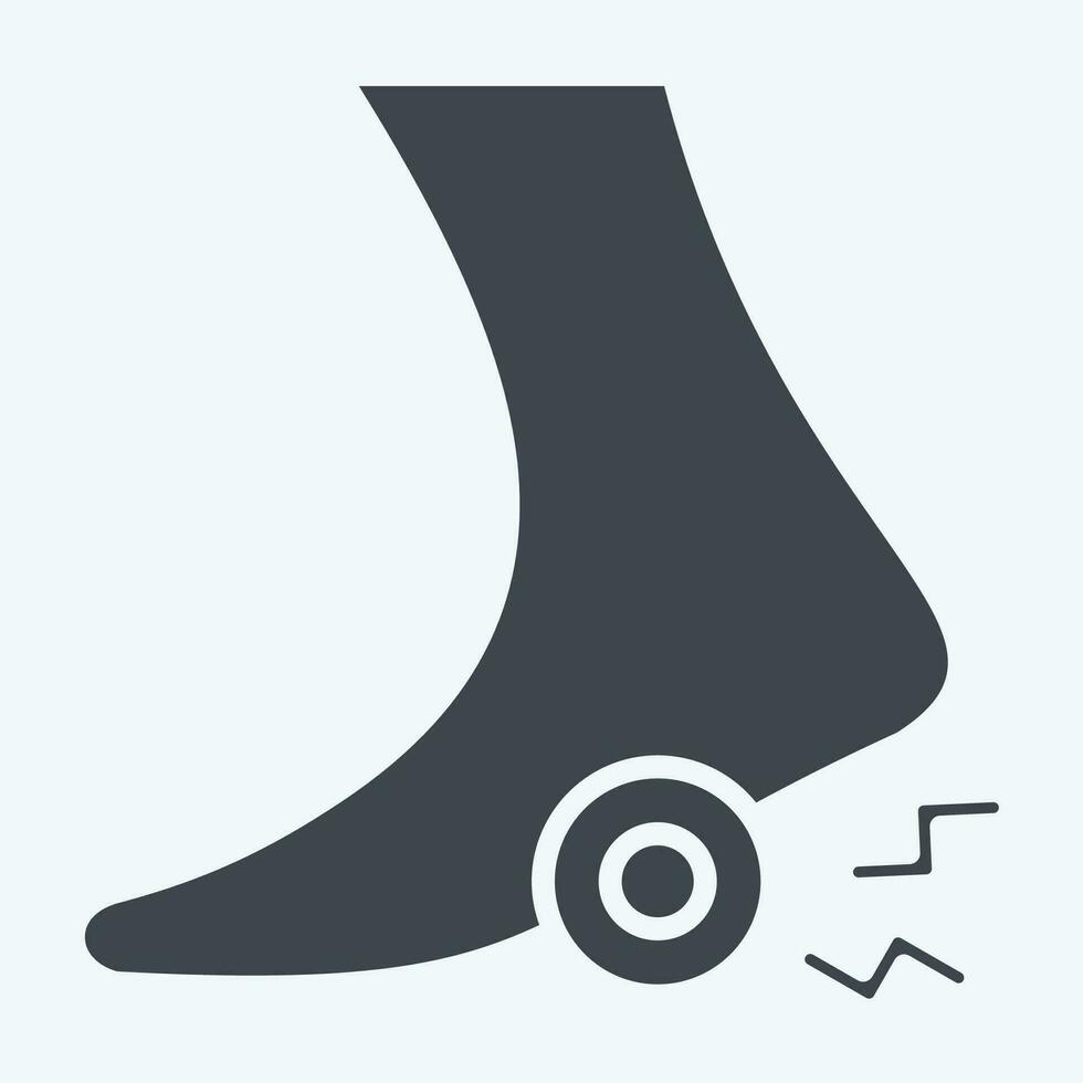 Icon Foot 2. related to Body Ache symbol. glyph style. simple design editable. simple illustration vector