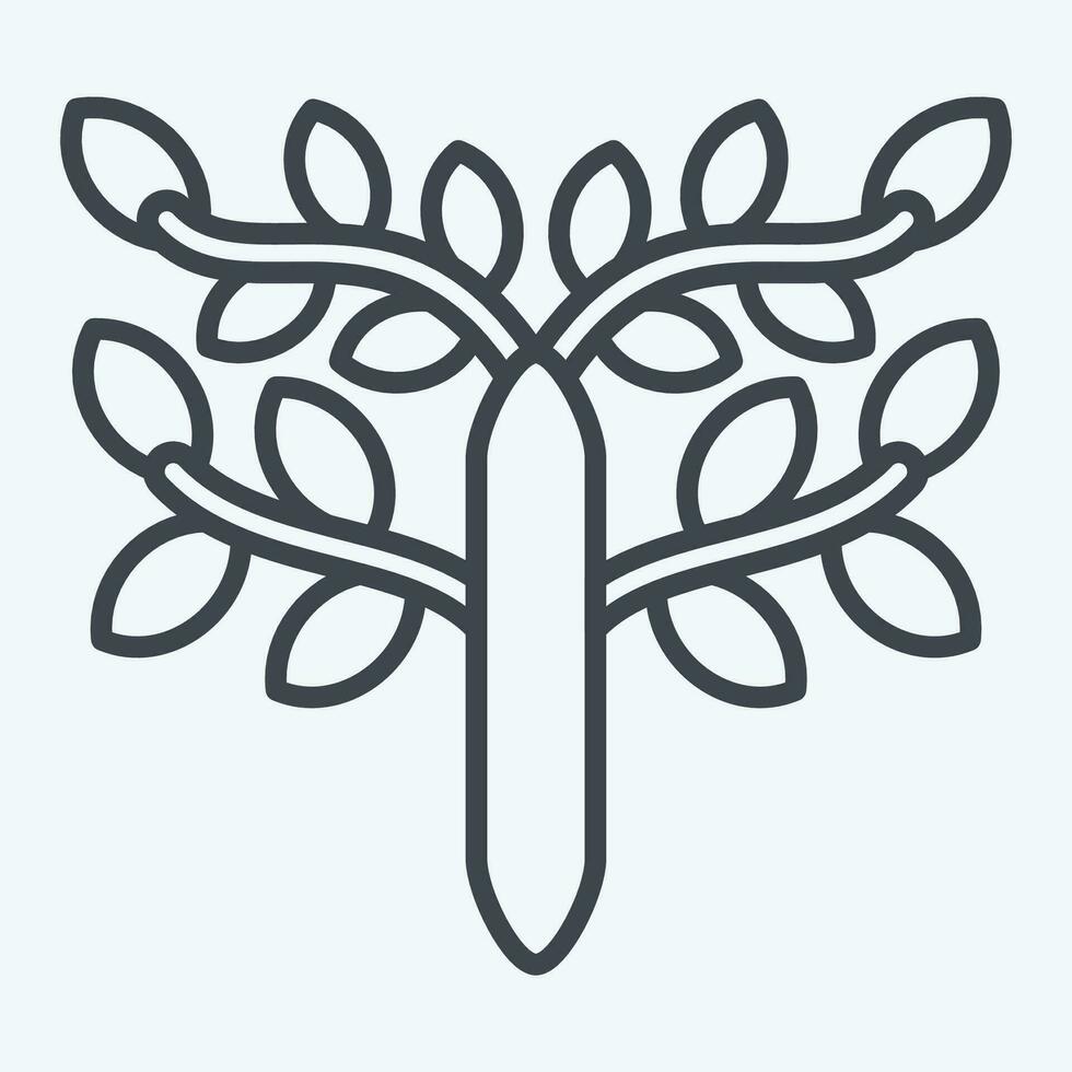 Icon Celtic. related to Celtic symbol. line style. simple design editable. simple illustration vector