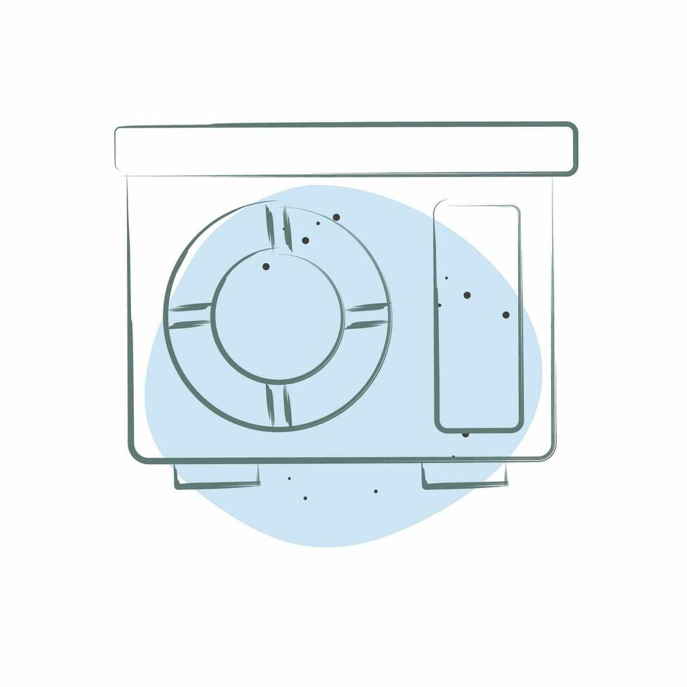 Icon Out Door Unit. related to Air Conditioning symbol. Color Spot Style. simple design editable. simple illustration vector