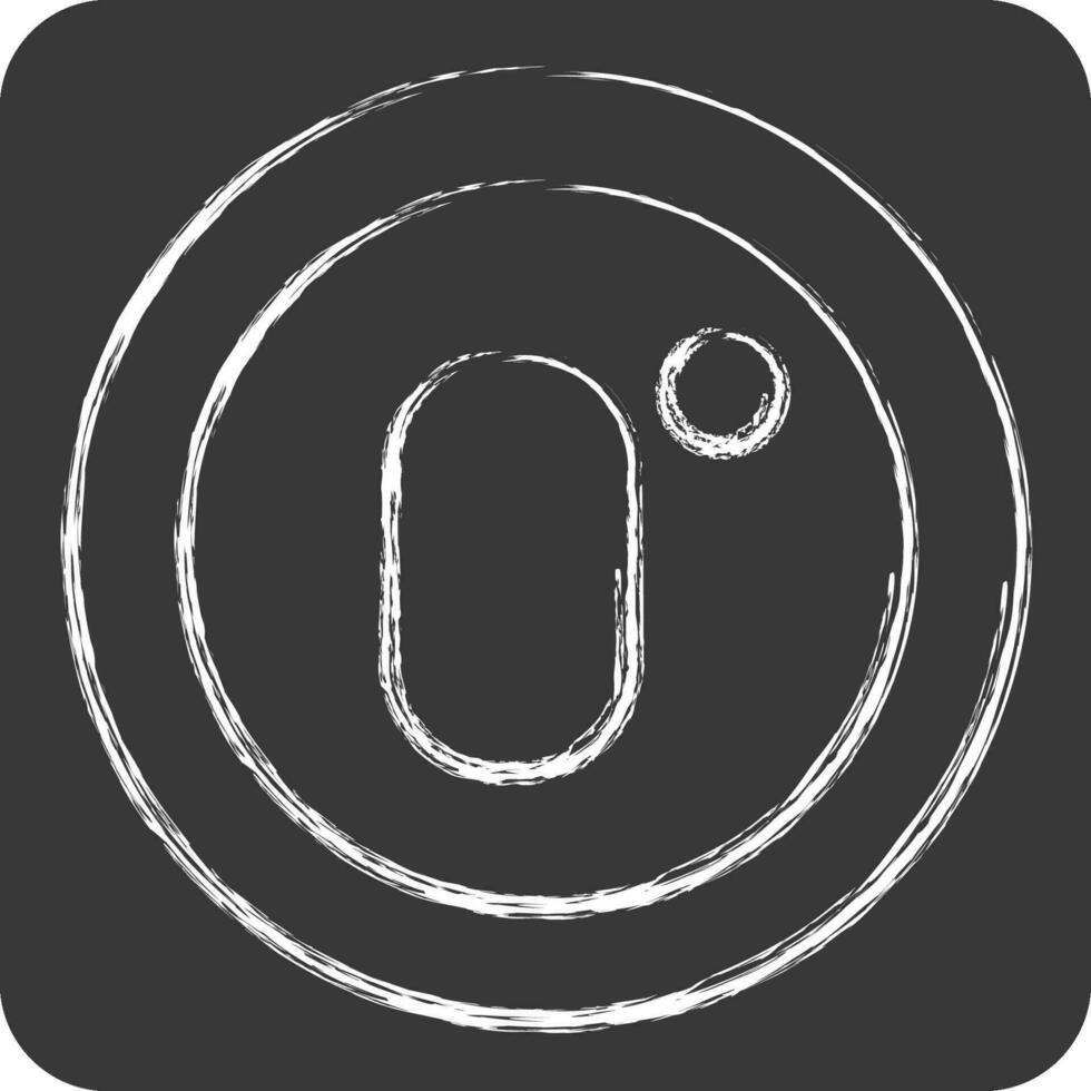 Icon Zero Point. related to Air Conditioning symbol. chalk Style. simple design editable. simple illustration vector