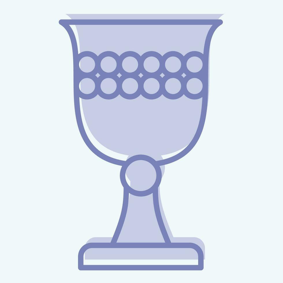 Icon Chalice. related to Celtic symbol. two tone style. simple design editable. simple illustration vector