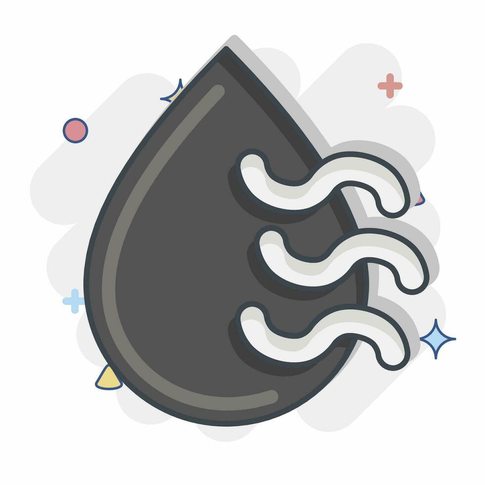 Icon Dry. related to Air Conditioning symbol. comic style. simple design editable. simple illustration vector