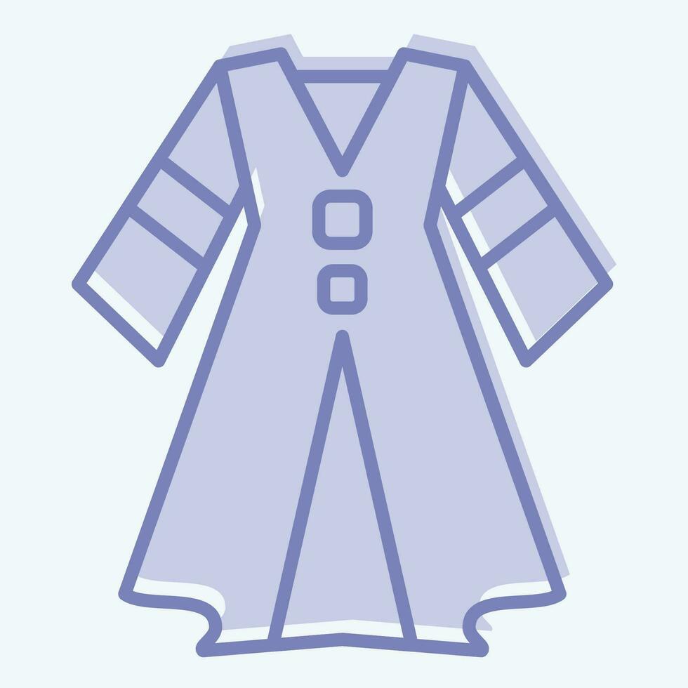 Icon Dress. related to Celtic symbol. two tone style. simple design editable. simple illustration vector