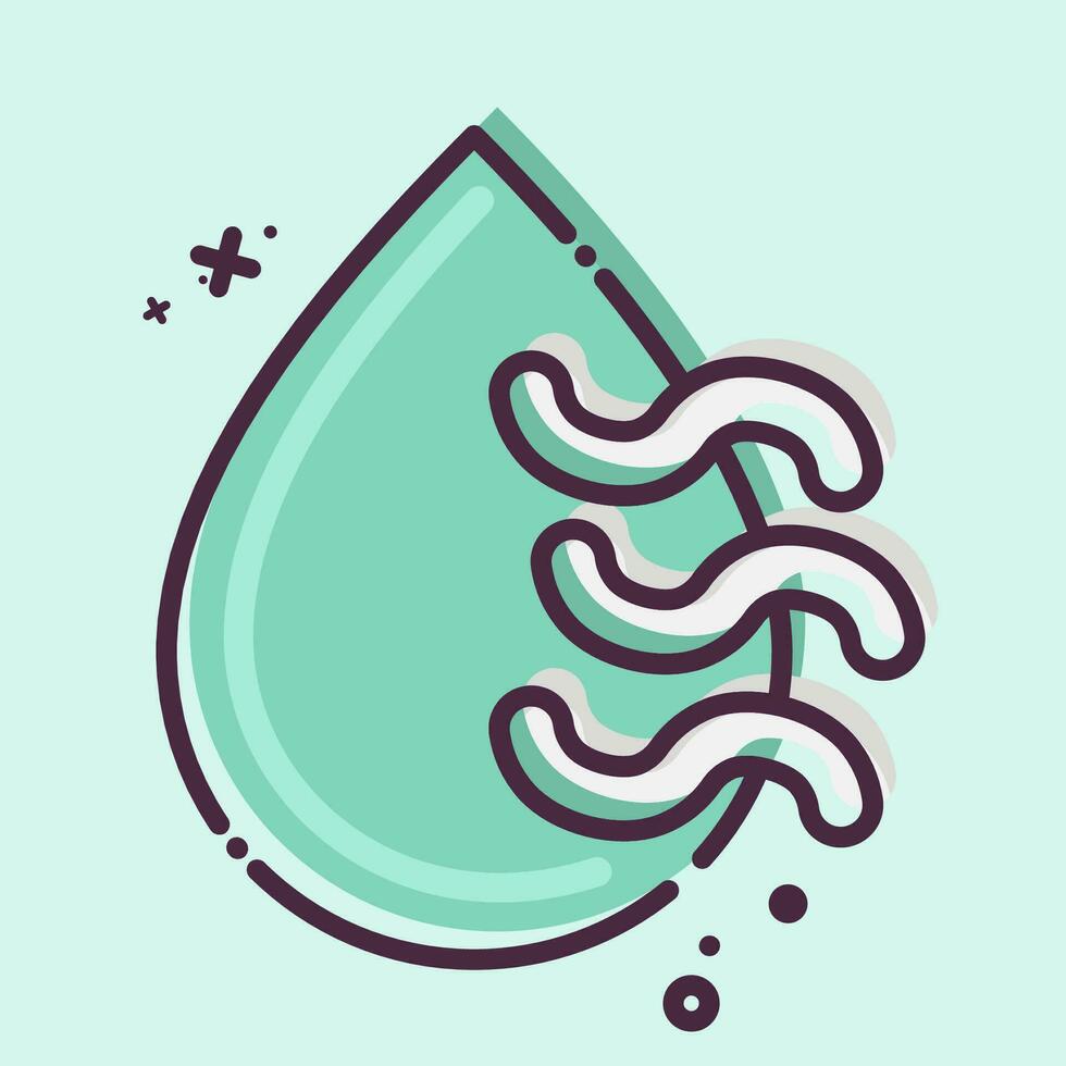 Icon Dry. related to Air Conditioning symbol. MBE style. simple design editable. simple illustration vector